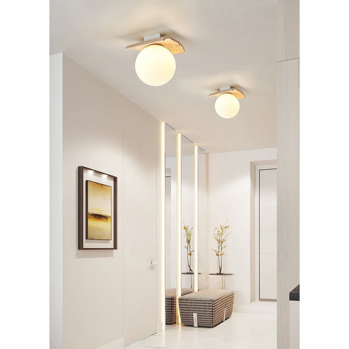 Jardenheath Glass Ceiling Light-Moonnatur