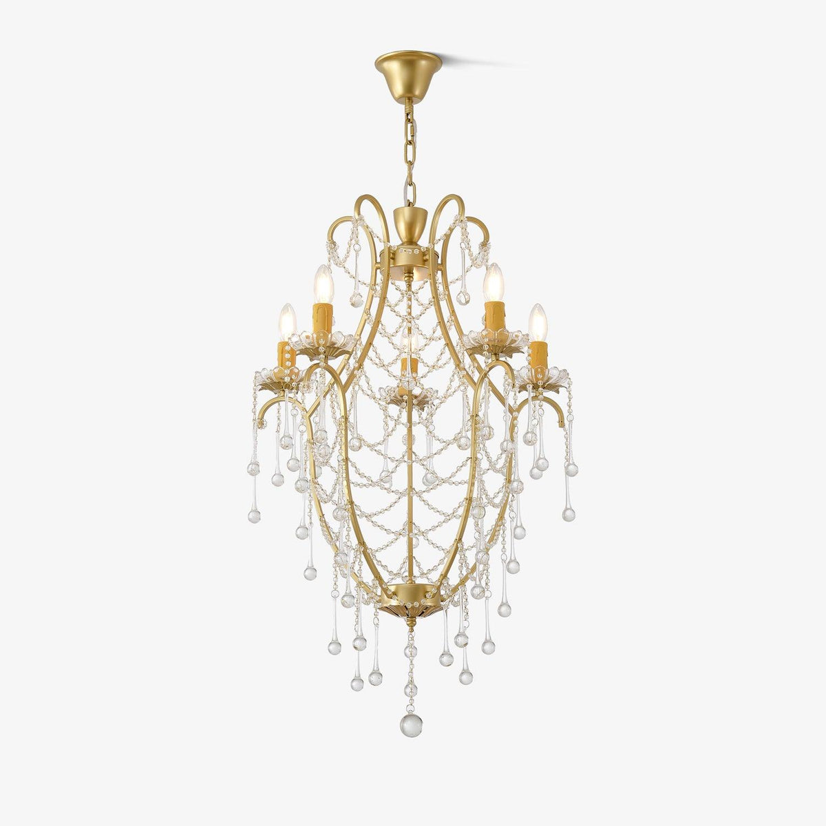 Davenaria Glass Chandelier-Moonnatur