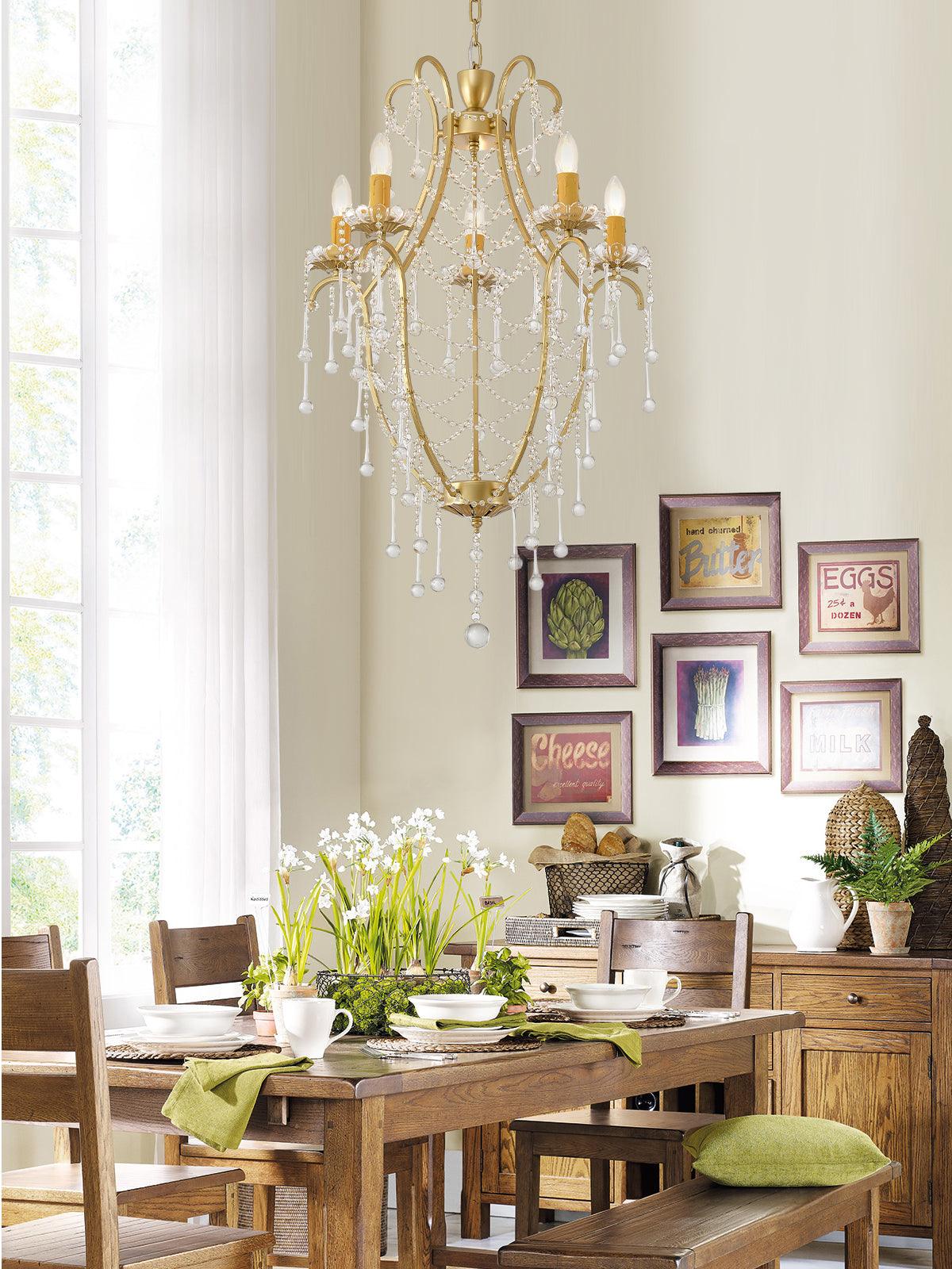 Davenaria Glass Chandelier-Moonnatur