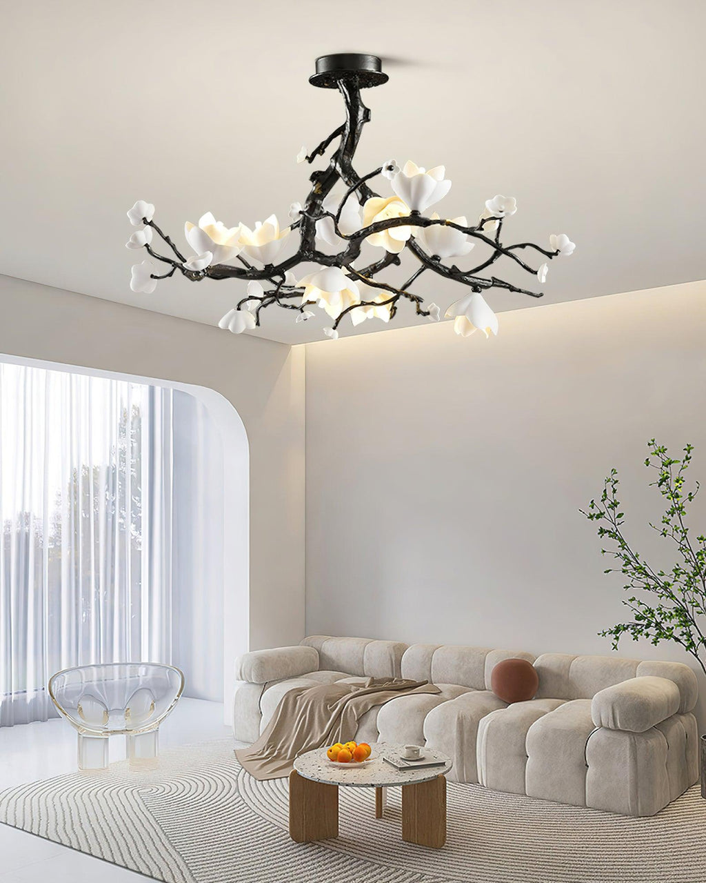 Gadrina Brass Chandelier-Moonnatur