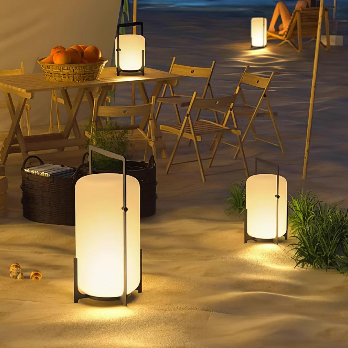 Harlora Plastic Table Lamp-Moonnatur