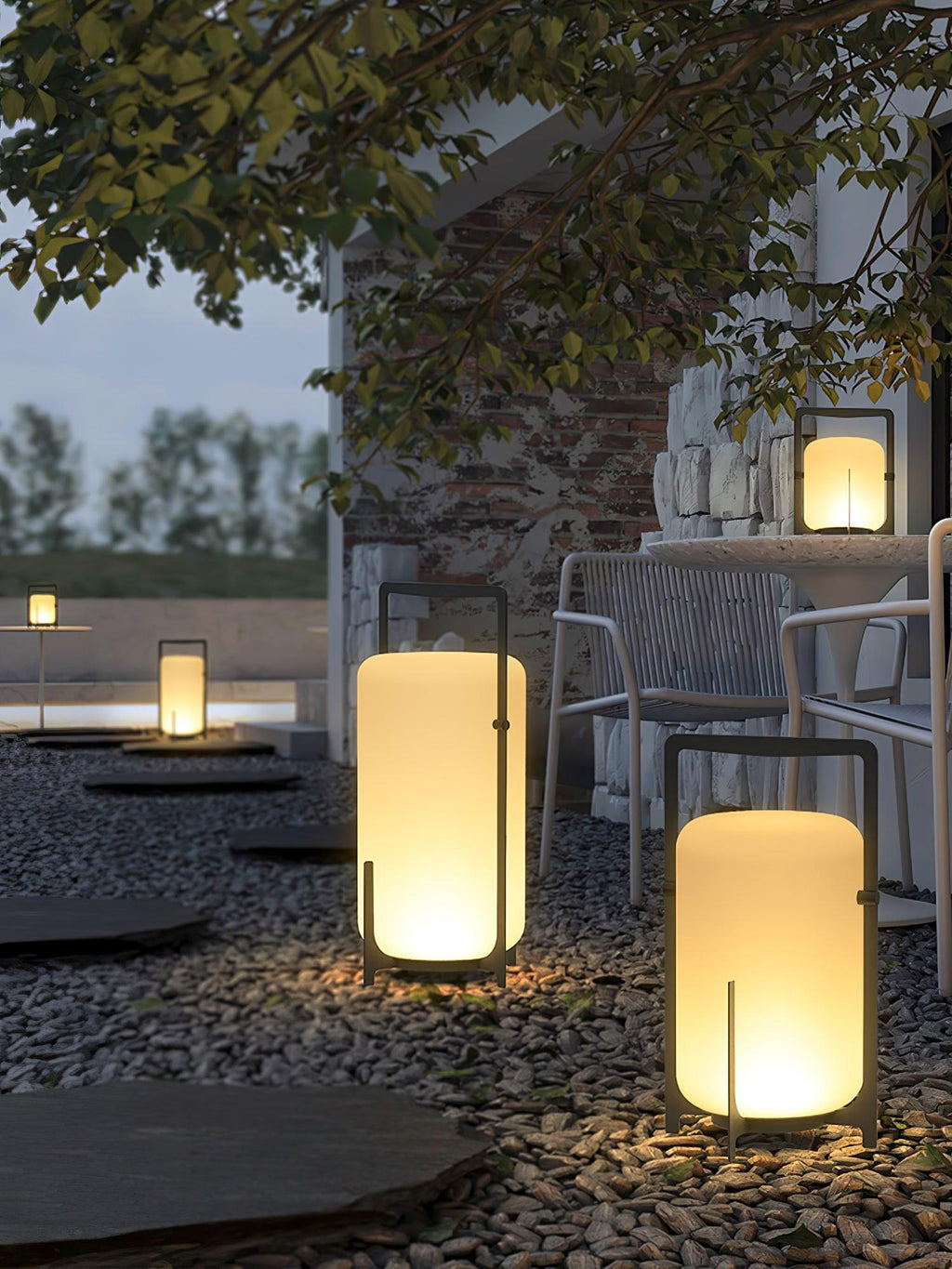 Harlora Plastic Table Lamp-Moonnatur