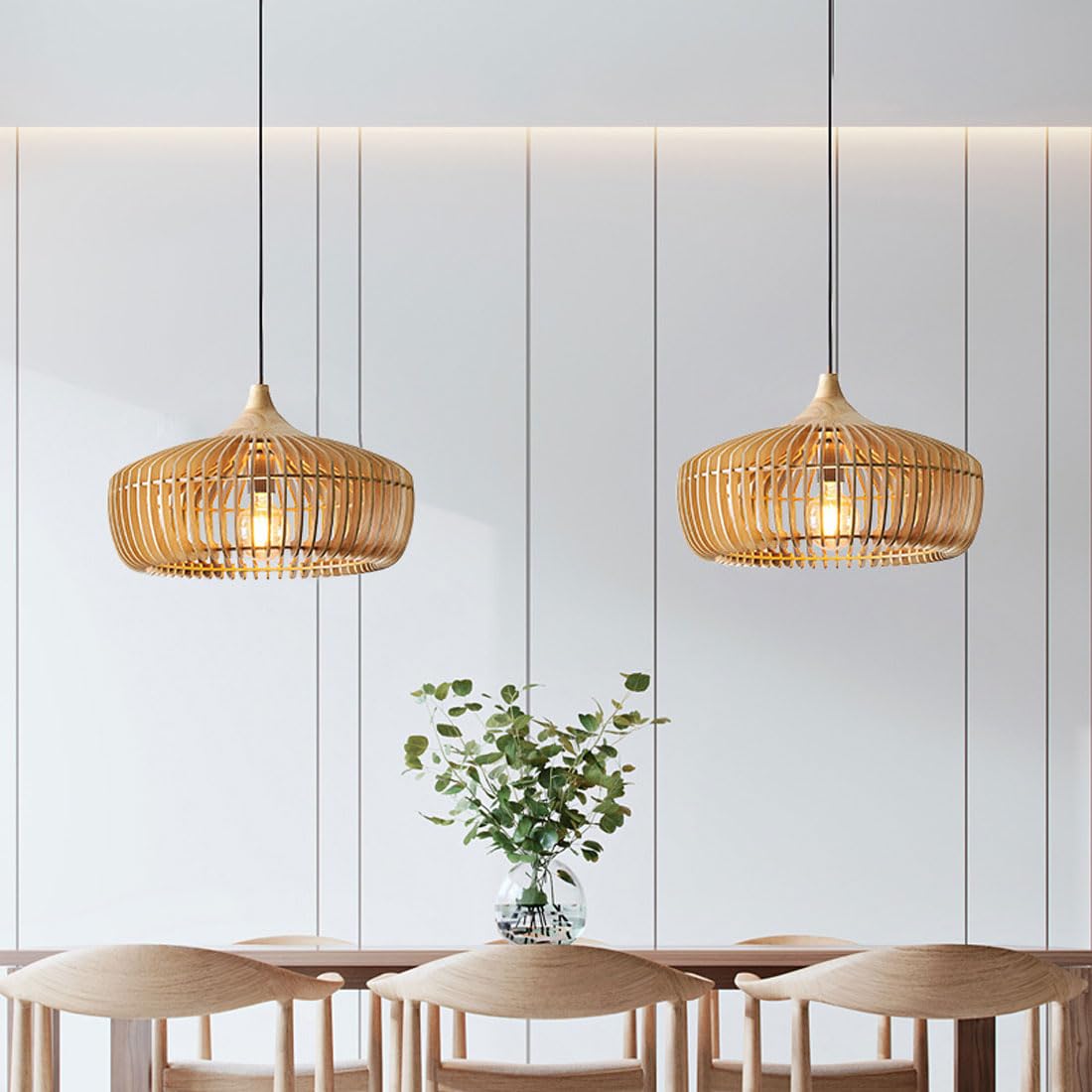 Brevenis Wood Pendant Light-Moonnatur