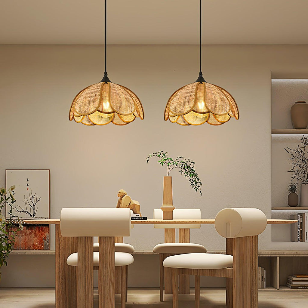 Olvenis Rattan Pendant Light-Moonnatur