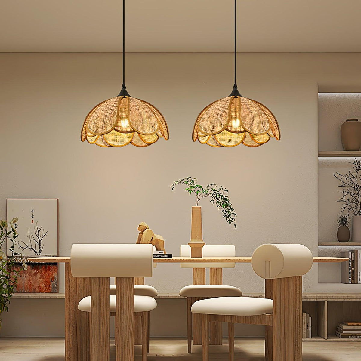 Olvenis Rattan Pendant Light-Moonnatur