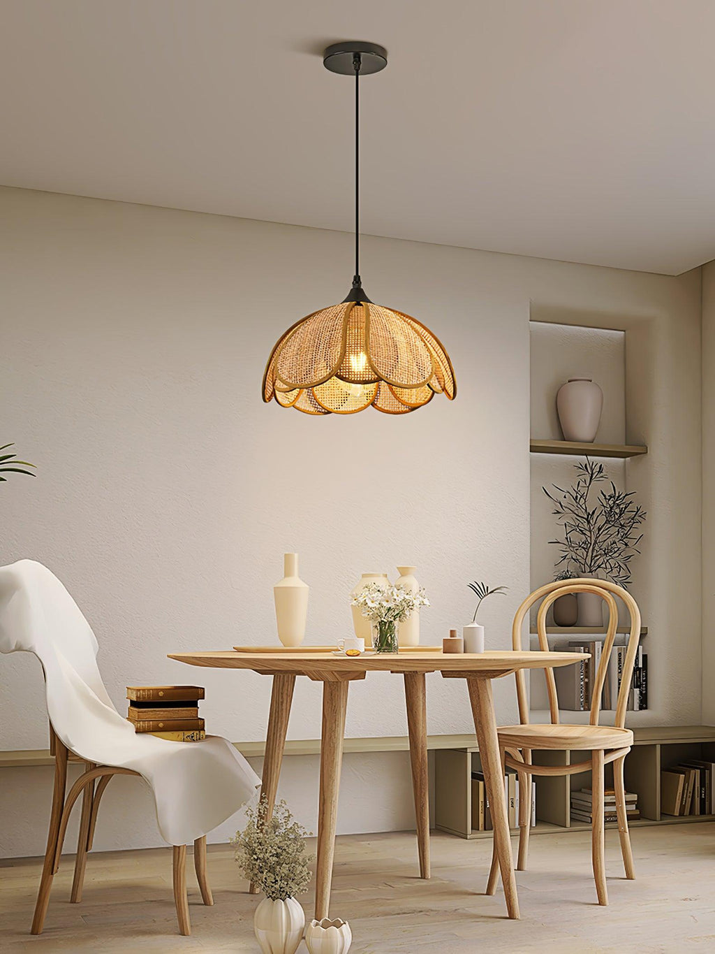 Olvenis Rattan Pendant Light-Moonnatur