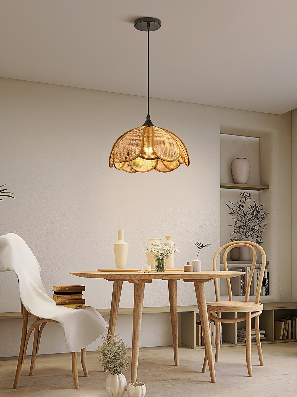 Olvenis Rattan Pendant Light-Moonnatur