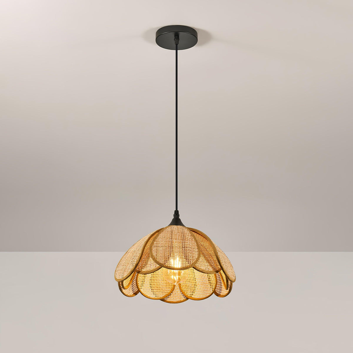 Olvenis Rattan Pendant Light-Moonnatur