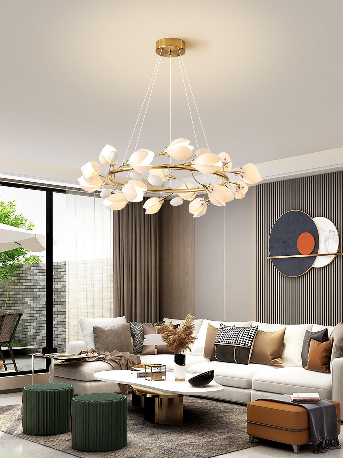 Varenenna Ceramic Chandelier-Moonnatur