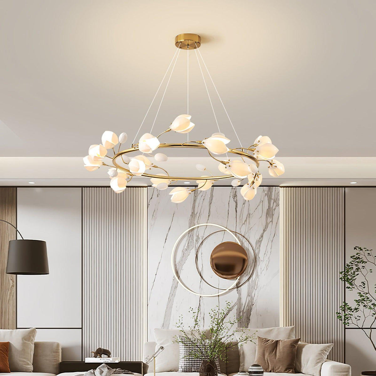Varenenna Ceramic Chandelier-Moonnatur