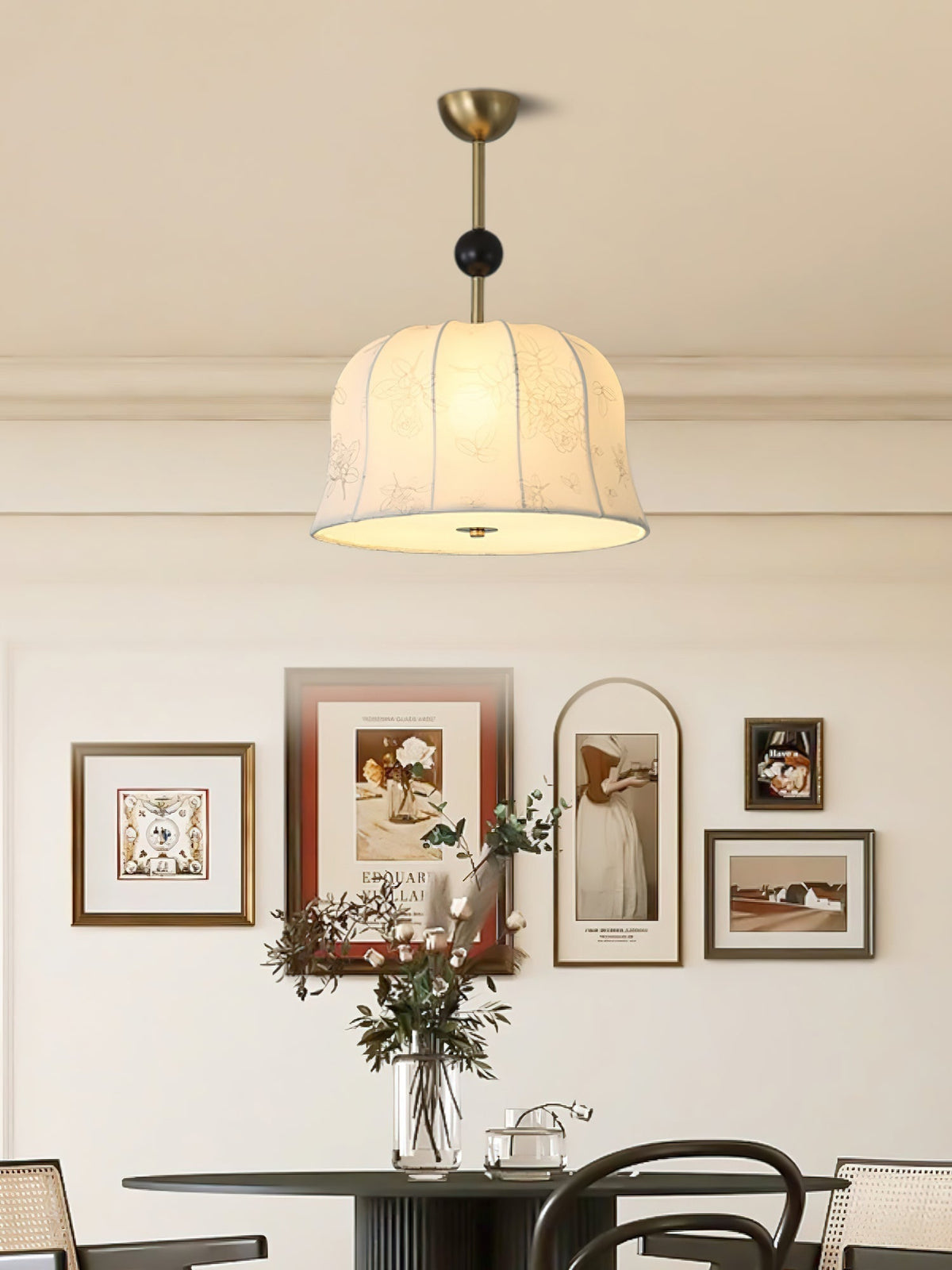 Rivenara Fabric Pendant Light-Moonnatur