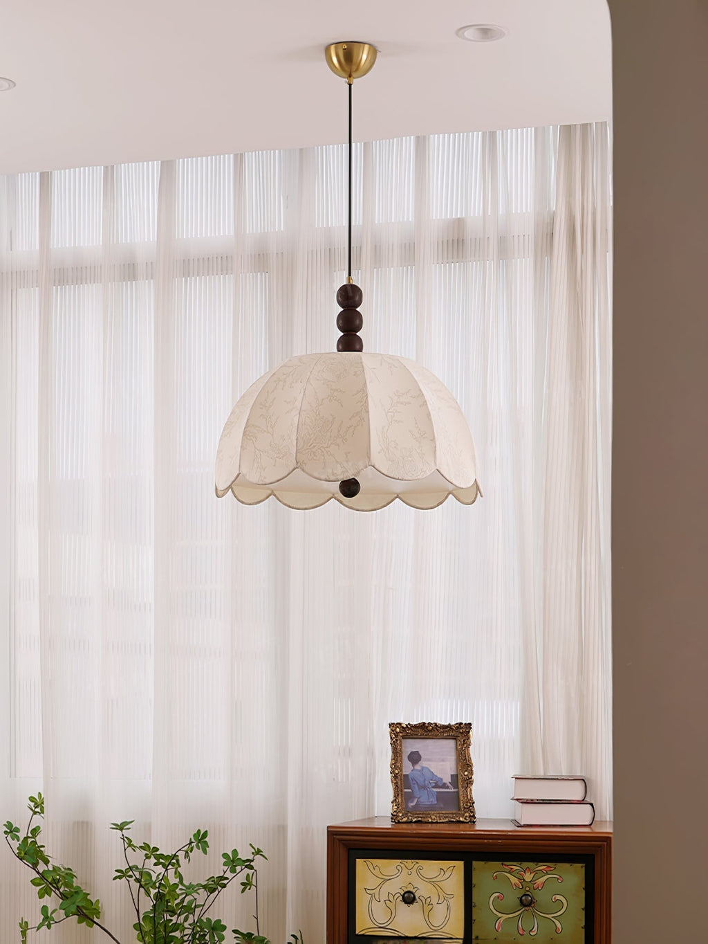 Haldeneth Fabric Pendant Light-Moonnatur