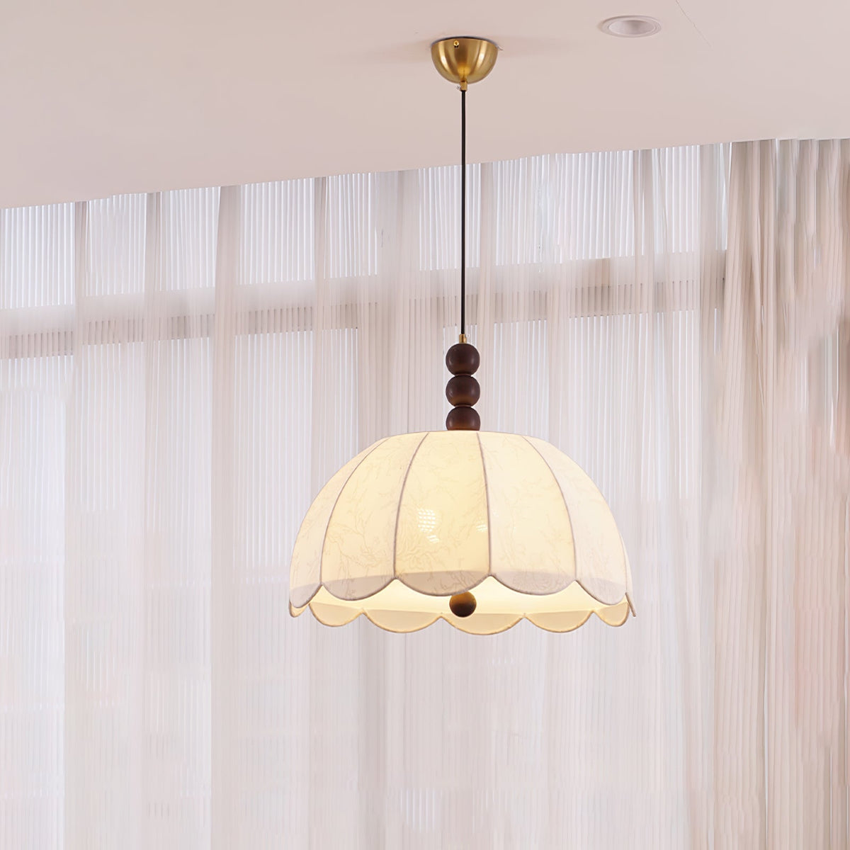 Haldeneth Fabric Pendant Light-Moonnatur