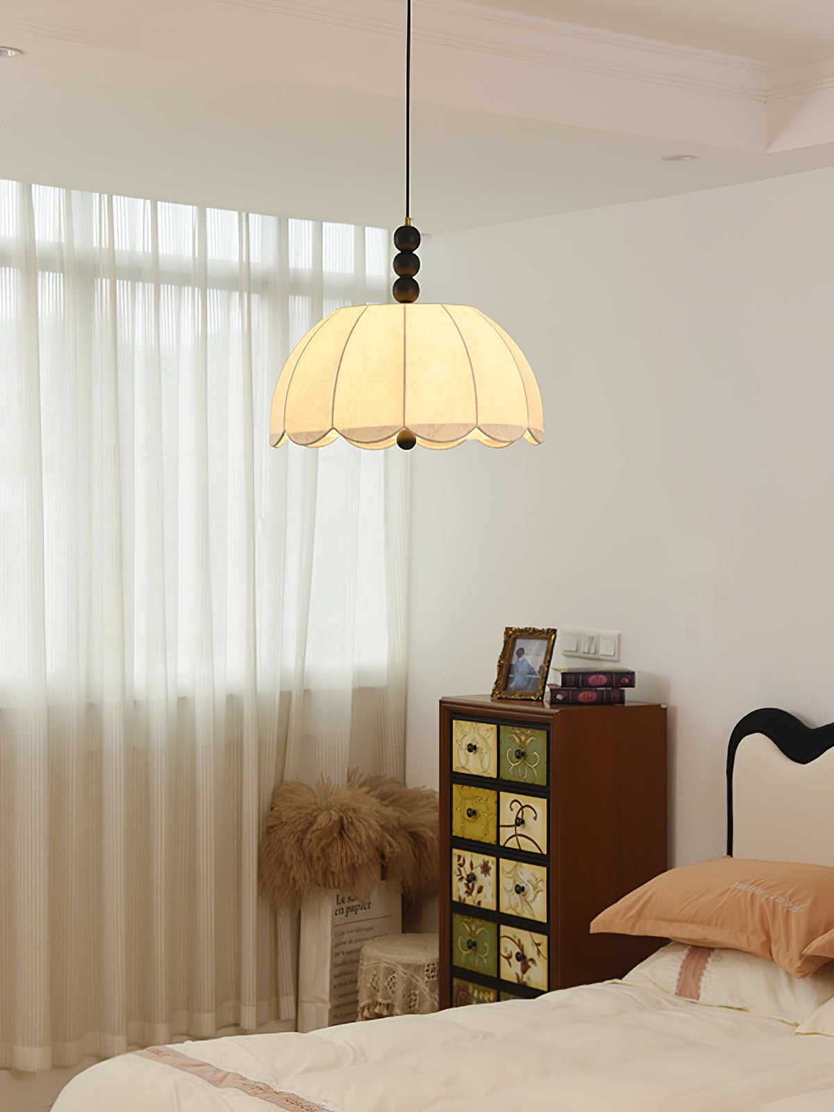 Haldeneth Fabric Pendant Light-Moonnatur