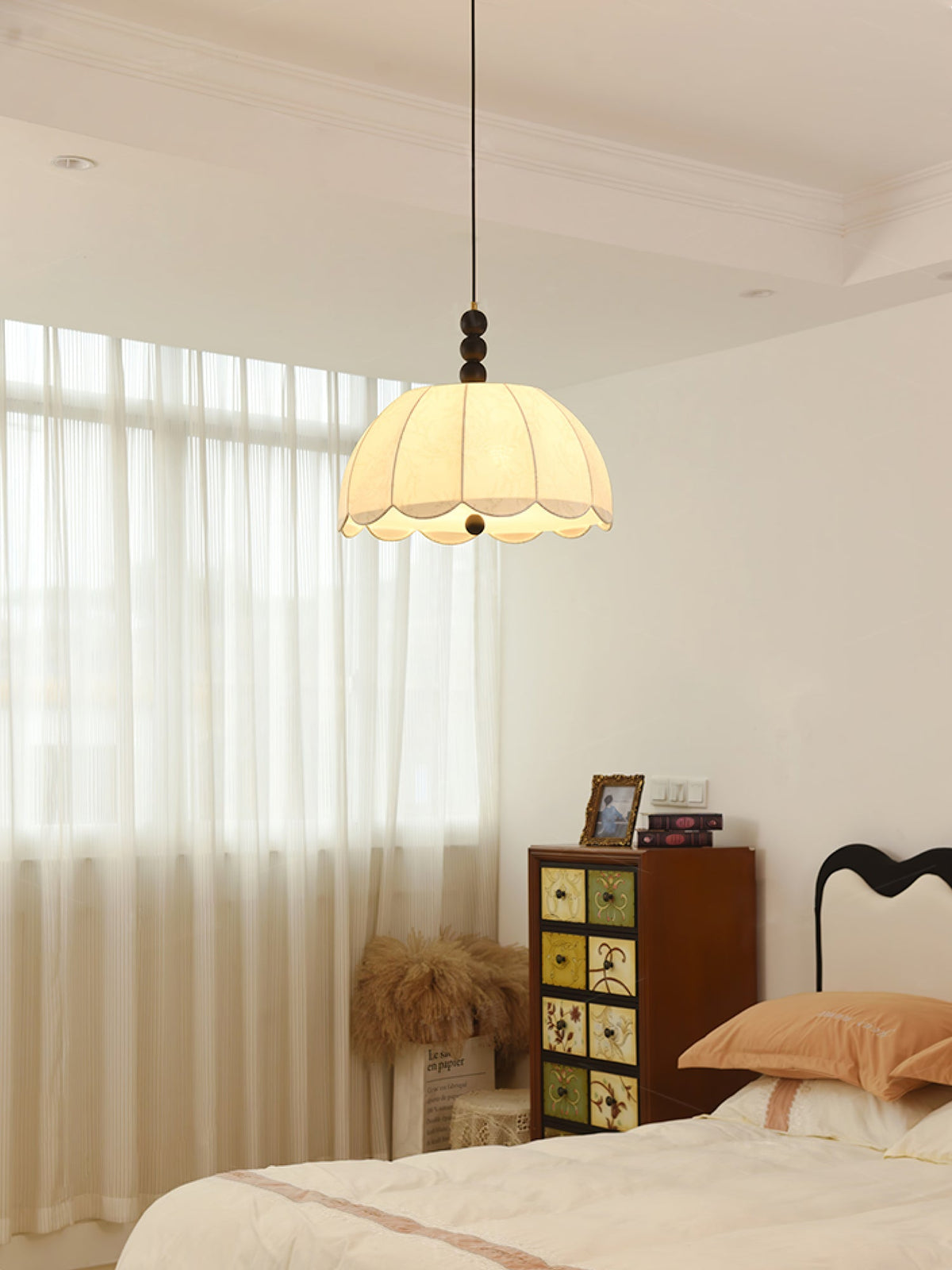 Haldeneth Fabric Pendant Light-Moonnatur