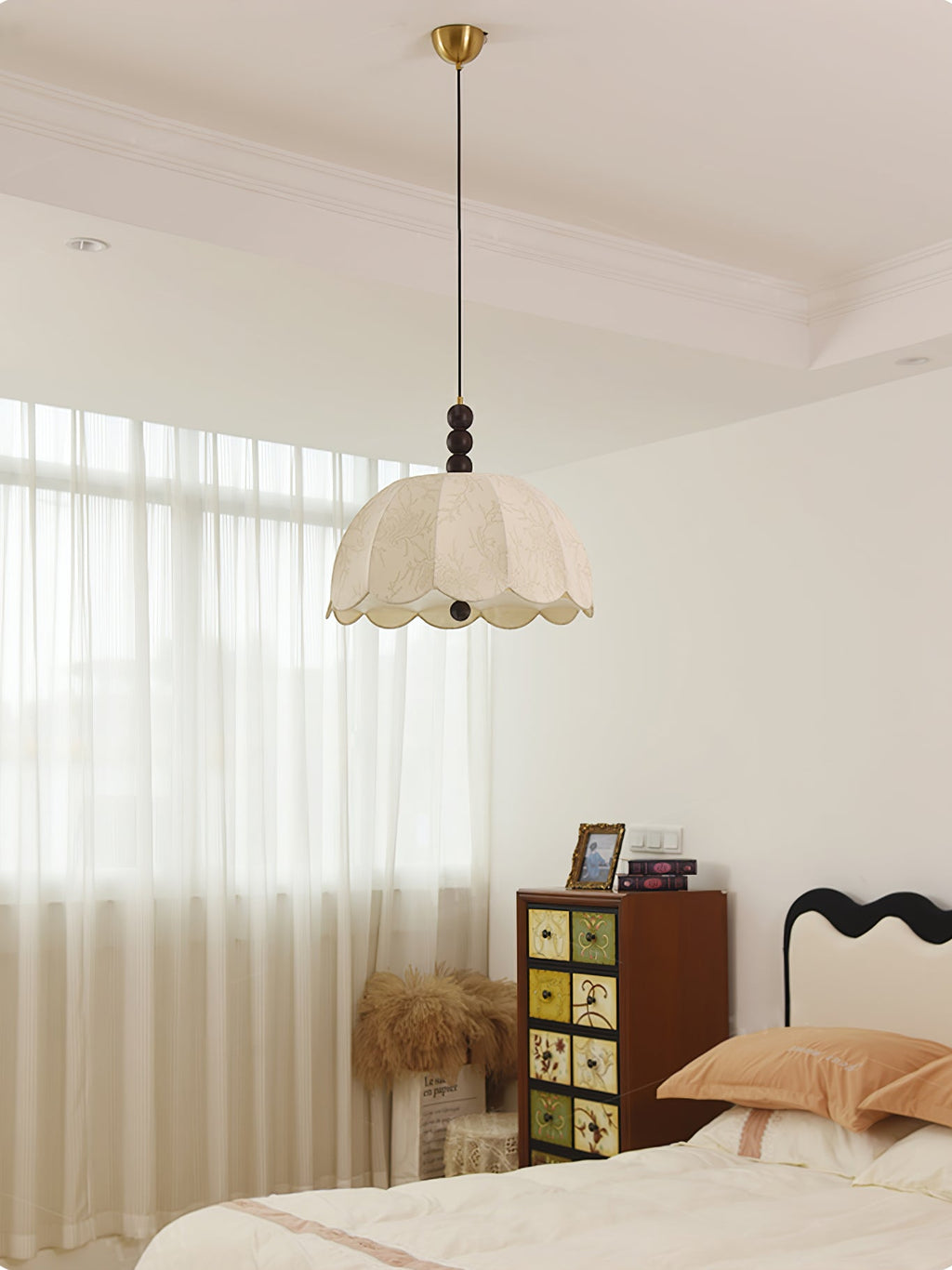 Haldeneth Fabric Pendant Light-Moonnatur