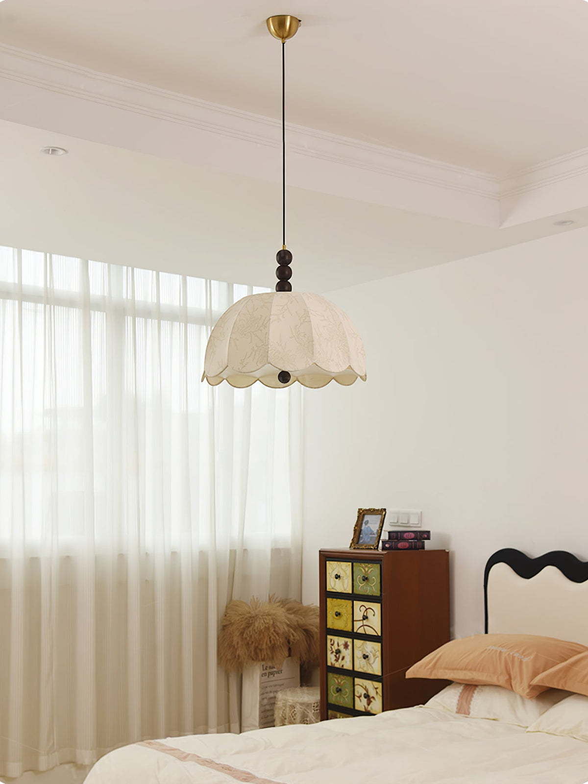 Haldeneth Fabric Pendant Light-Moonnatur