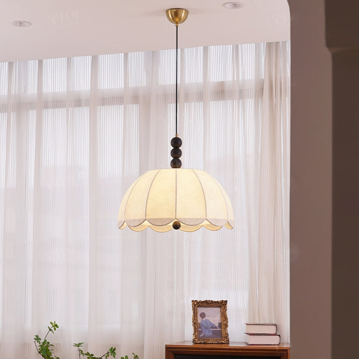 Haldeneth Fabric Pendant Light-Moonnatur