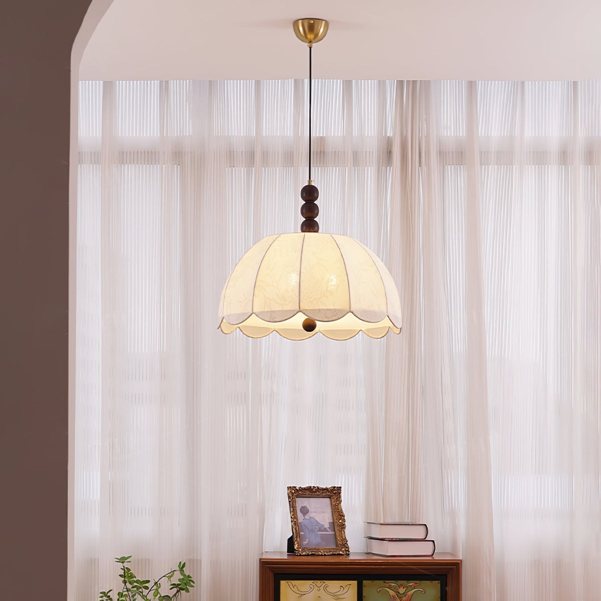 Haldeneth Fabric Pendant Light-Moonnatur