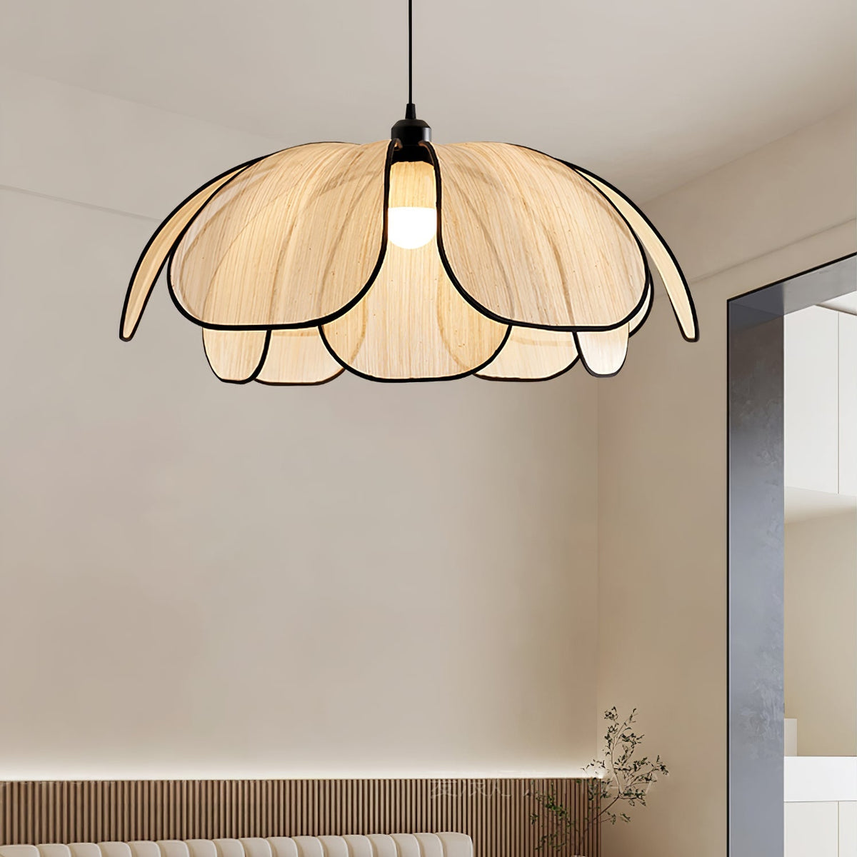 Quenora Abaca Fibre Pendant Light-Moonnatur