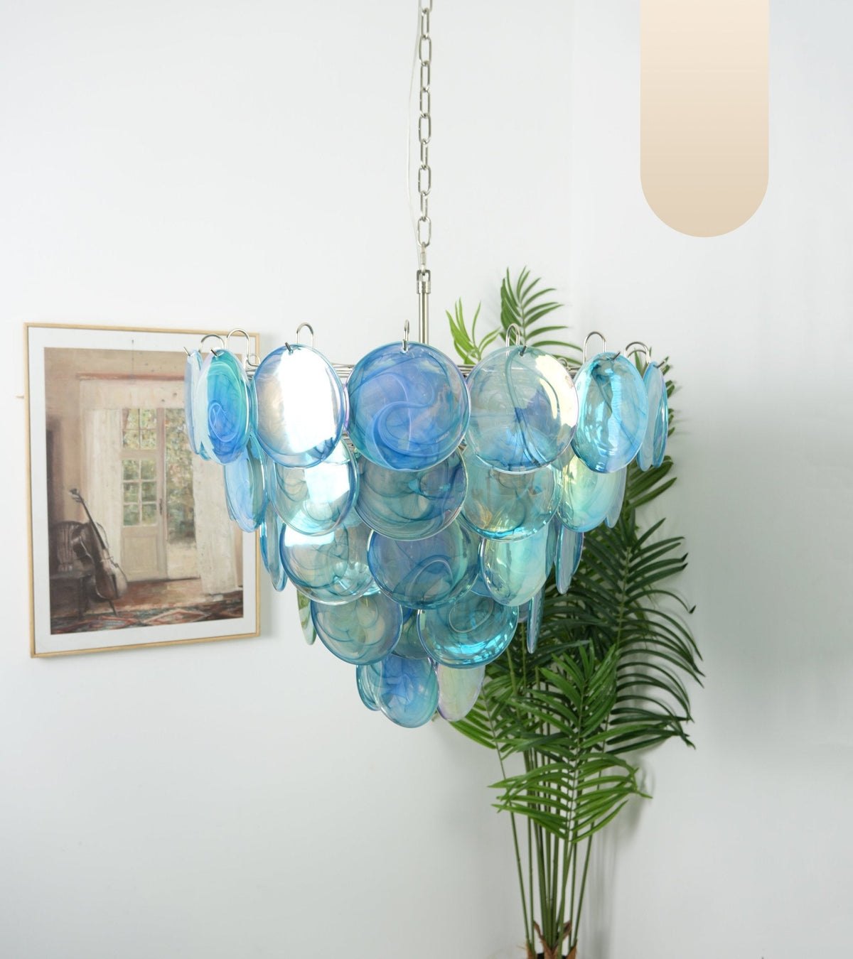 Serenena Glass Chandelier-Moonnatur