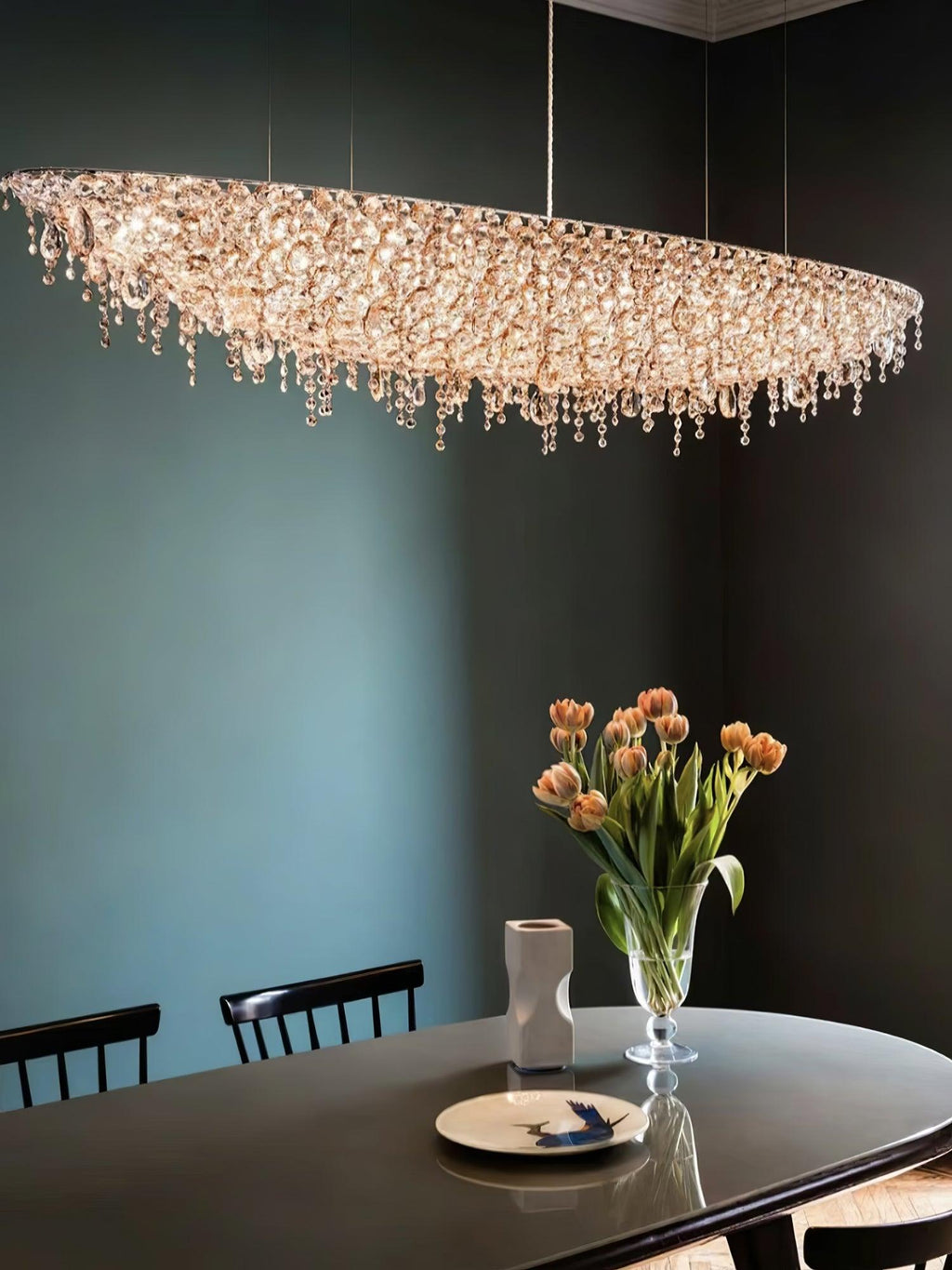 Haveriel Crystal Pendant Light-Moonnatur