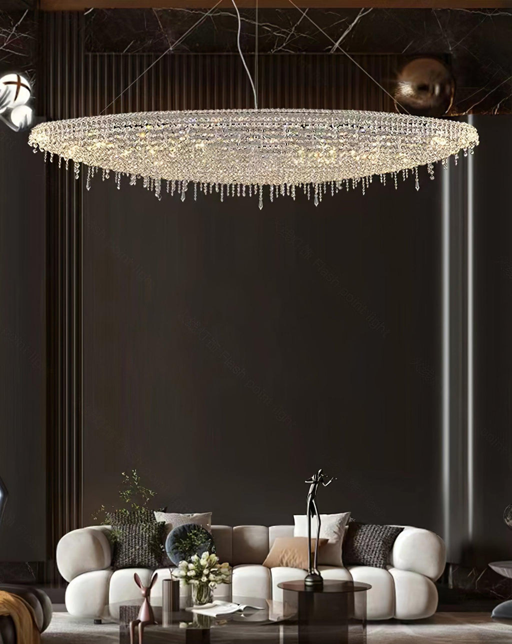 Haveriel Crystal Pendant Light-Moonnatur