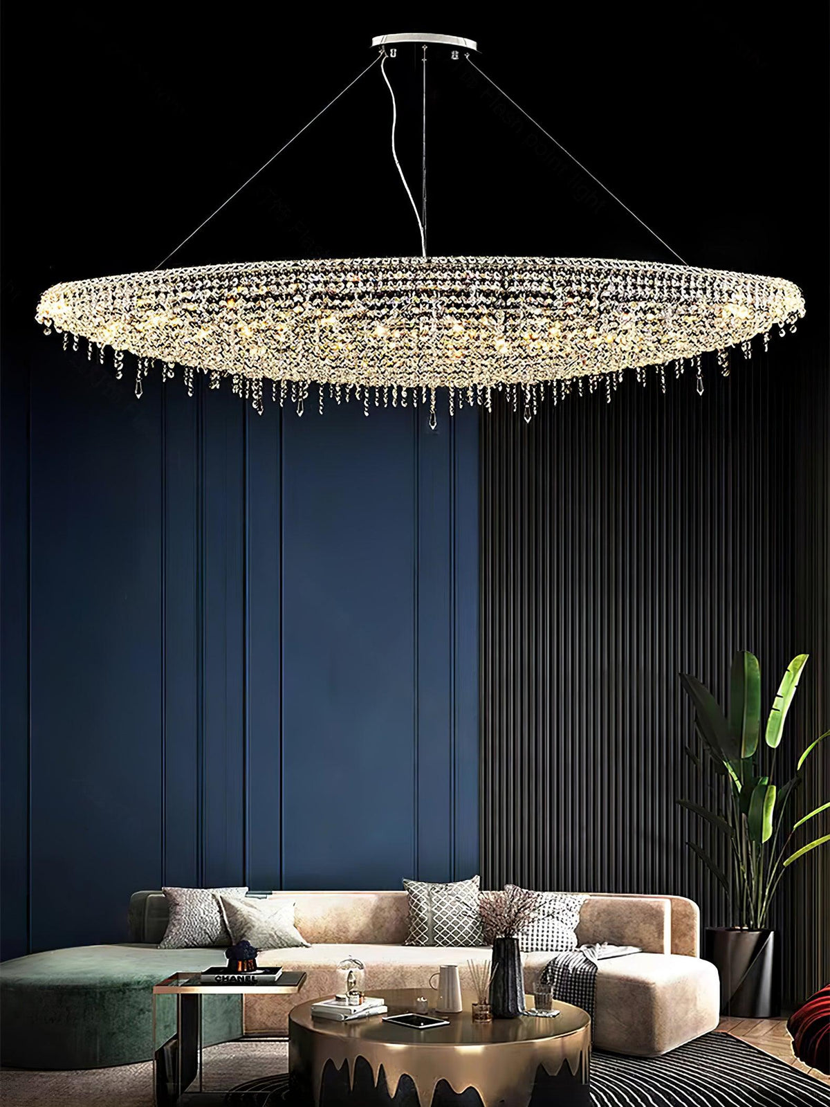 Haveriel Crystal Pendant Light-Moonnatur