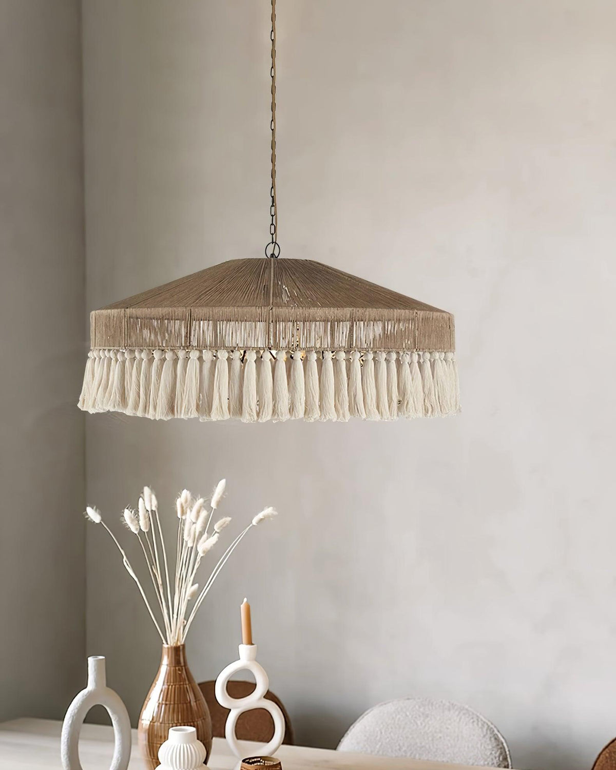 Ainsley Hemp Rope Chandelier-Moonnatur
