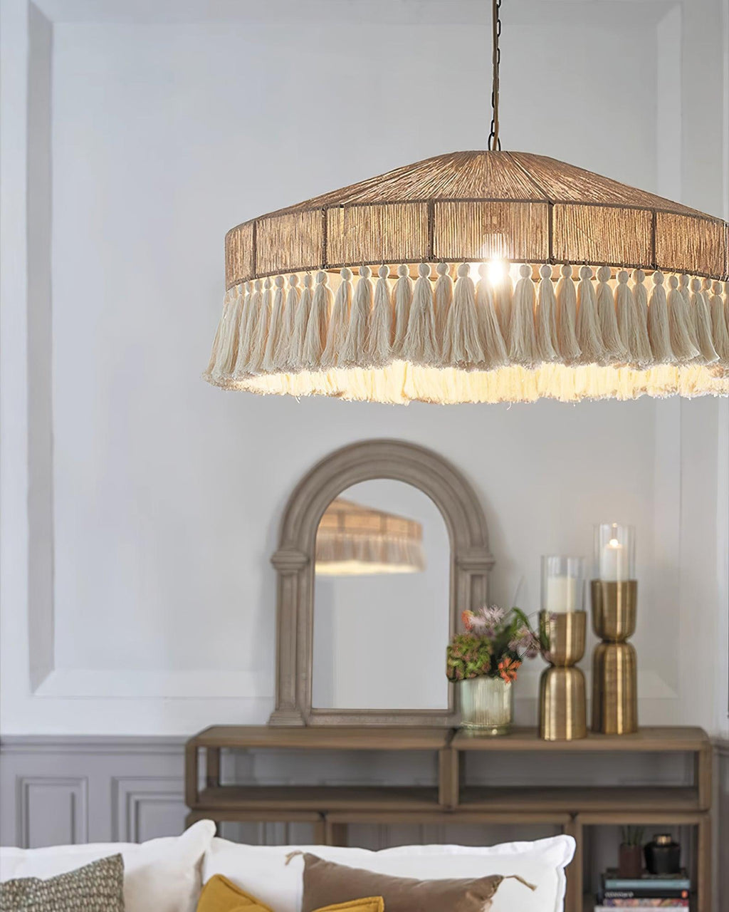 Ainsley Hemp Rope Chandelier-Moonnatur