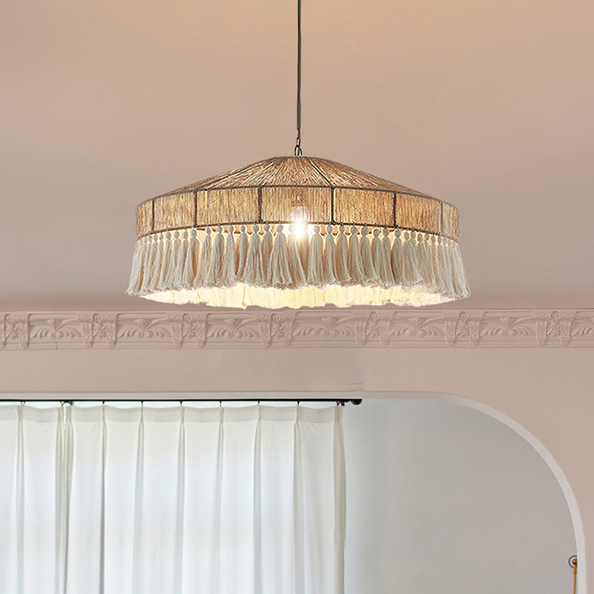 Ainsley Hemp Rope Chandelier-Moonnatur