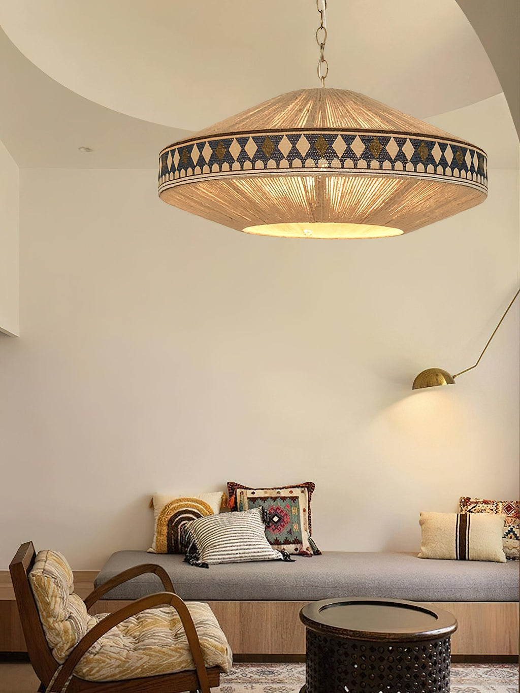 Avenaria Fabric Pendant Light-Moonnatur