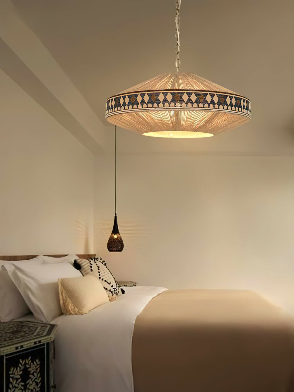 Avenaria Fabric Pendant Light-Moonnatur