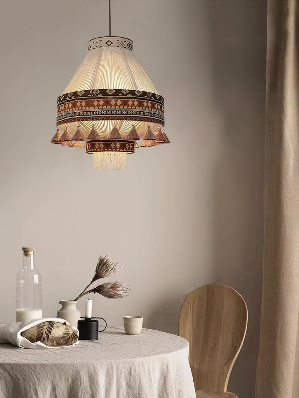 Avenaria Fabric Pendant Light-Moonnatur
