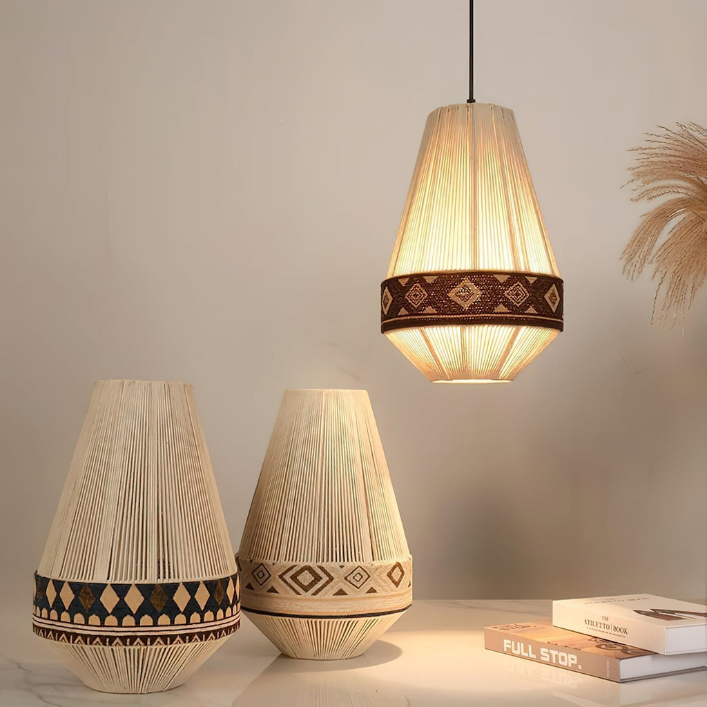 Avenaria Fabric Pendant Light-Moonnatur