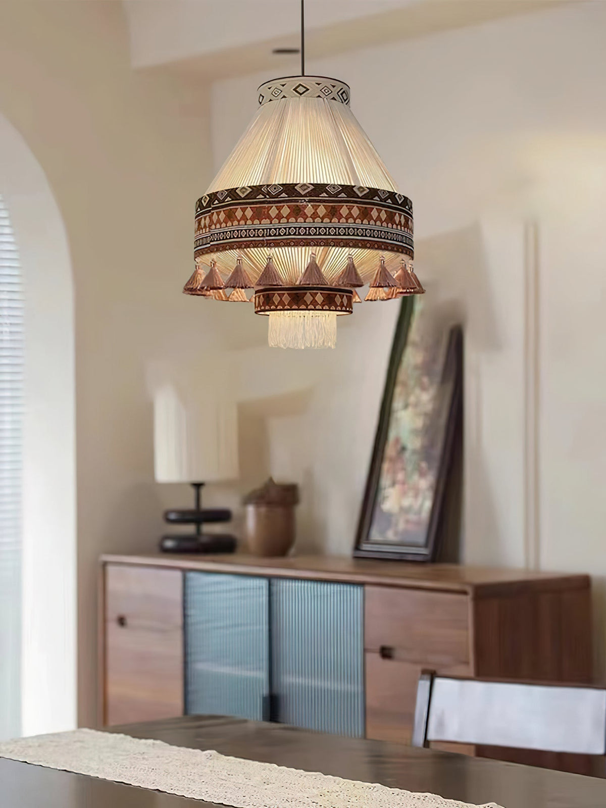 Avenaria Fabric Pendant Light-Moonnatur