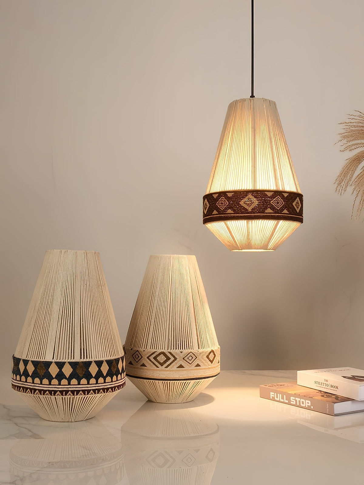 Avenaria Fabric Pendant Light-Moonnatur