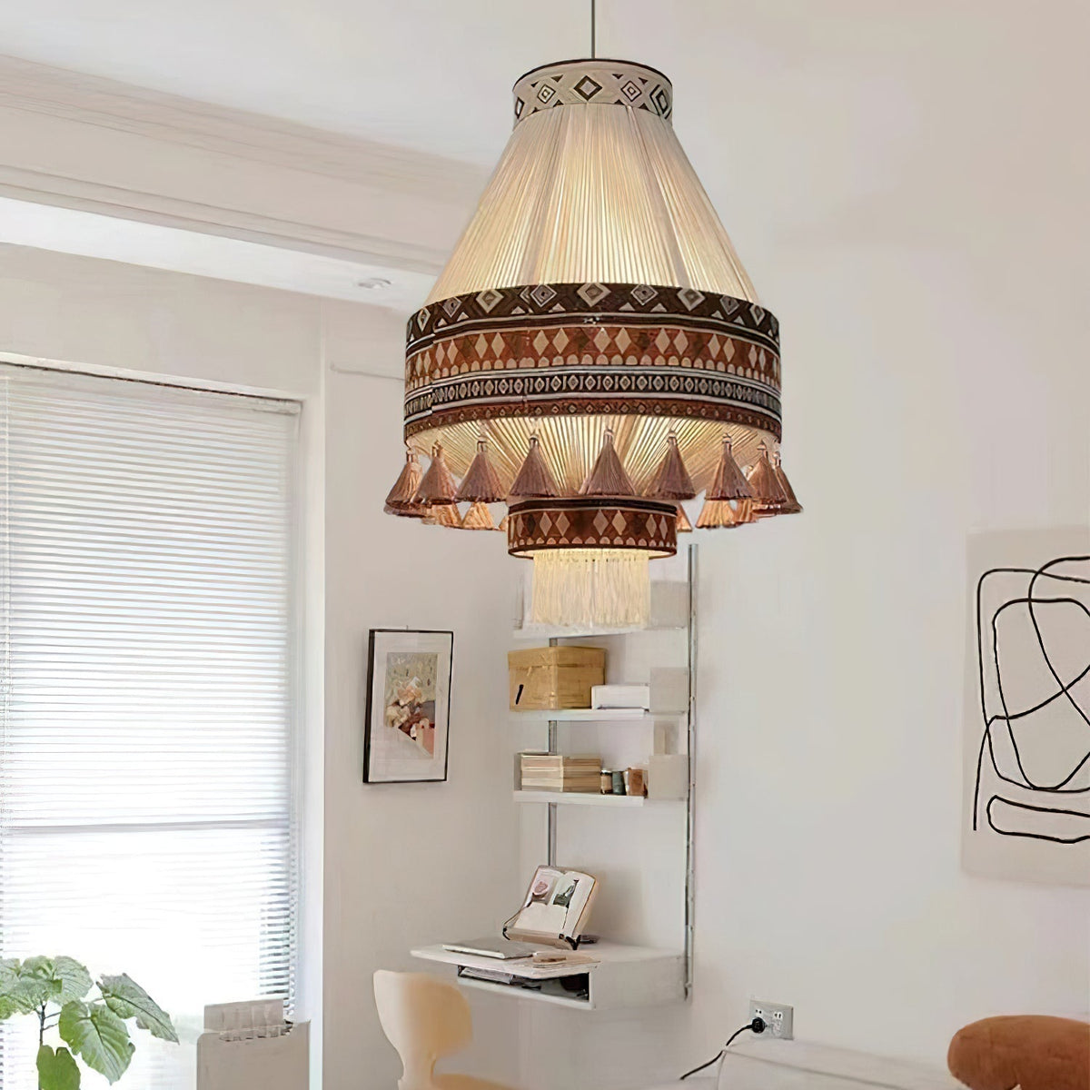 Avenaria Fabric Pendant Light-Moonnatur