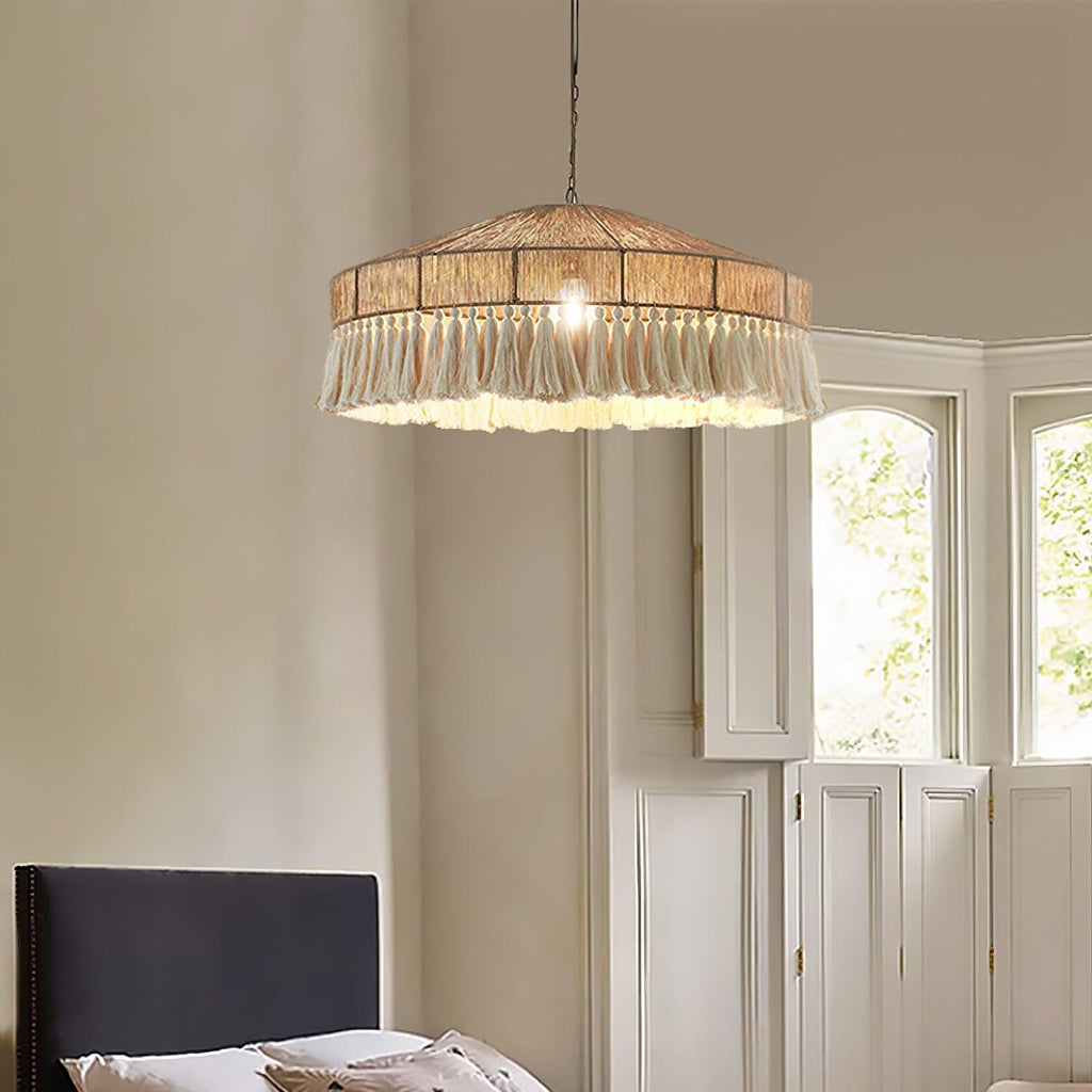 Ainsley Hemp Rope Chandelier-Moonnatur