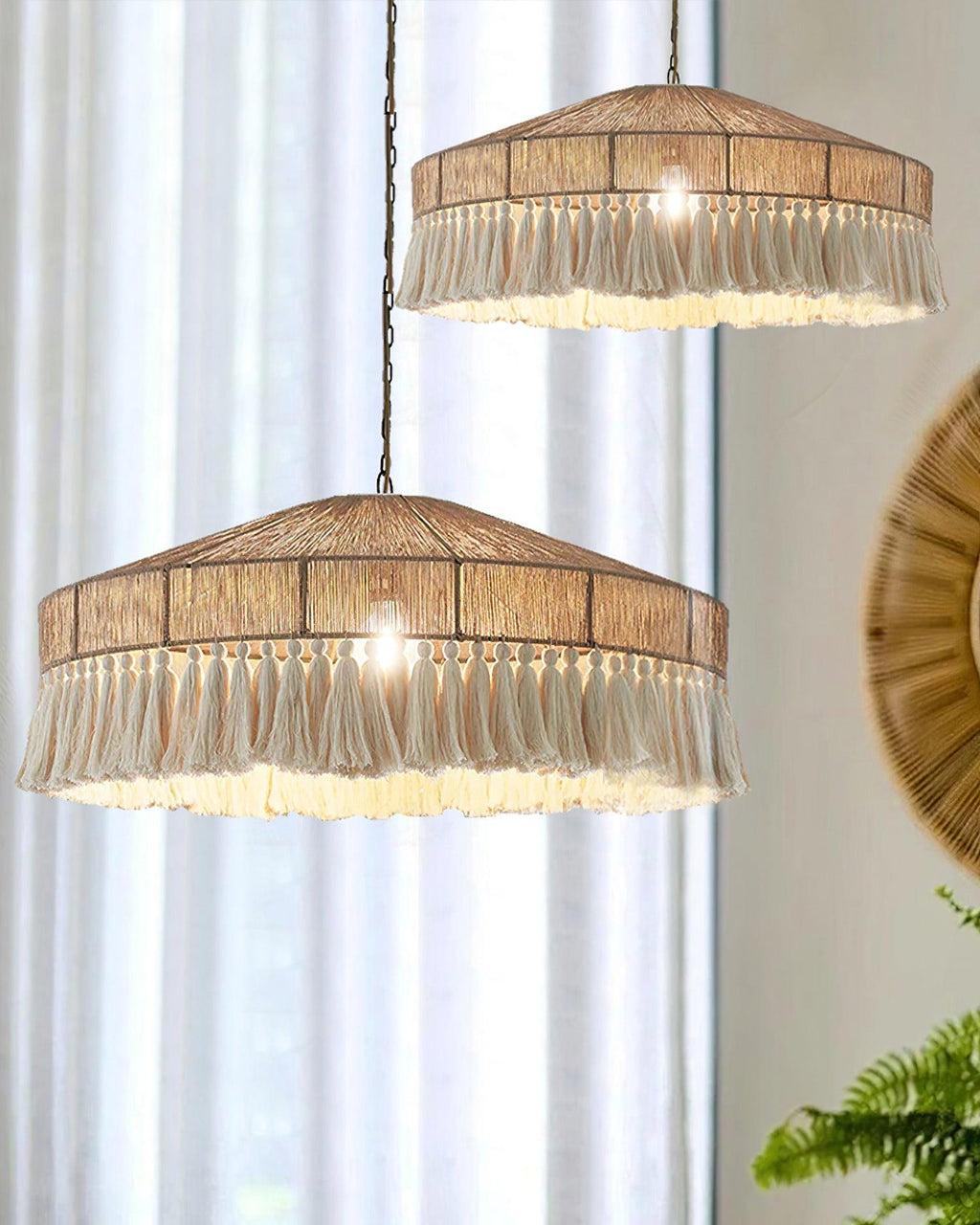 Ainsley Hemp Rope Chandelier-Moonnatur