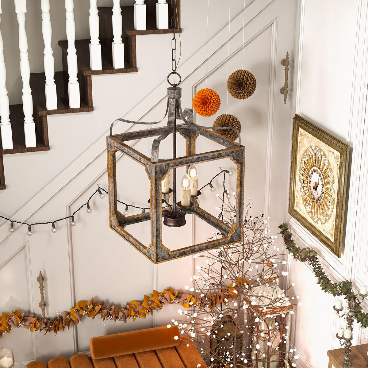Larklyn Wood Chandelier-Moonnatur