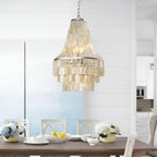 Veldenara Shell Chandelier-Moonnatur
