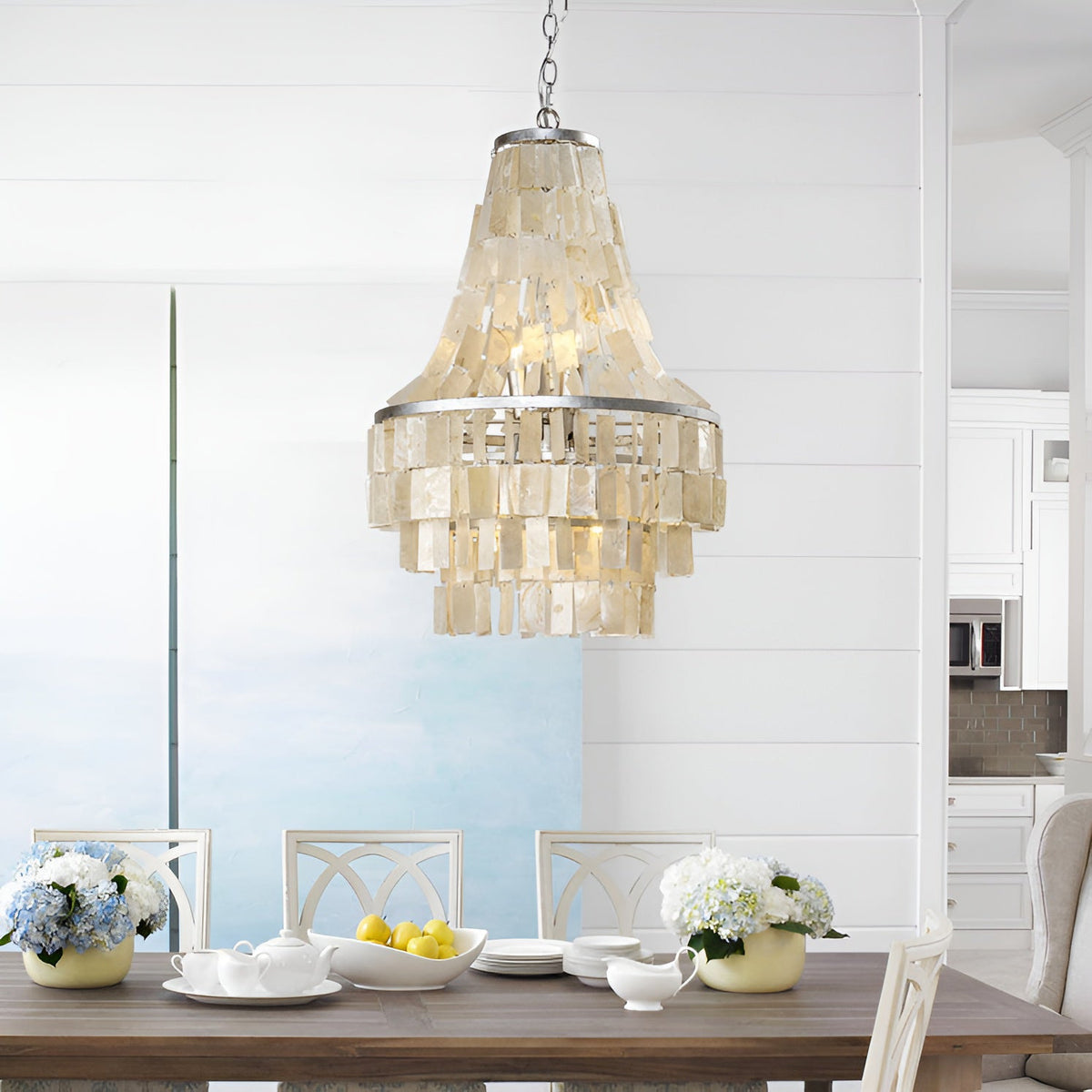 Veldenara Shell Chandelier-Moonnatur