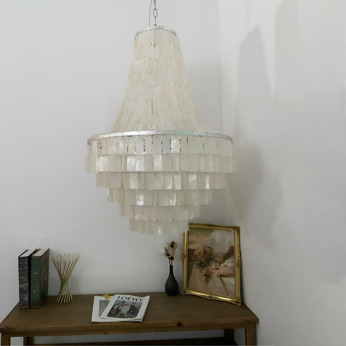Veldenara Shell Chandelier-Moonnatur