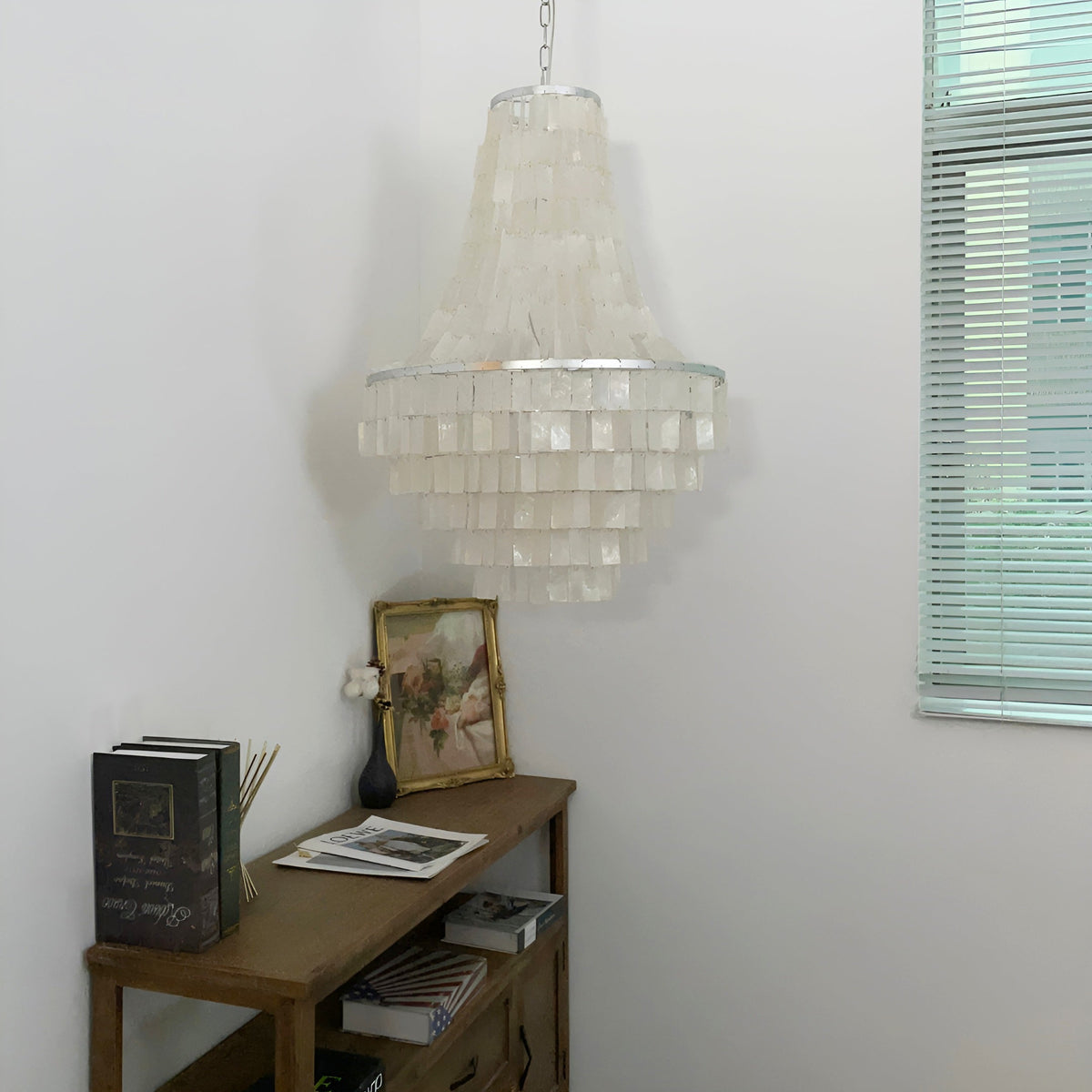 Veldenara Shell Chandelier-Moonnatur