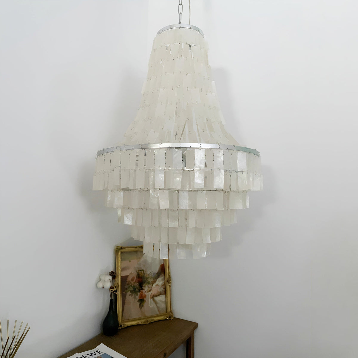 Veldenara Shell Chandelier-Moonnatur