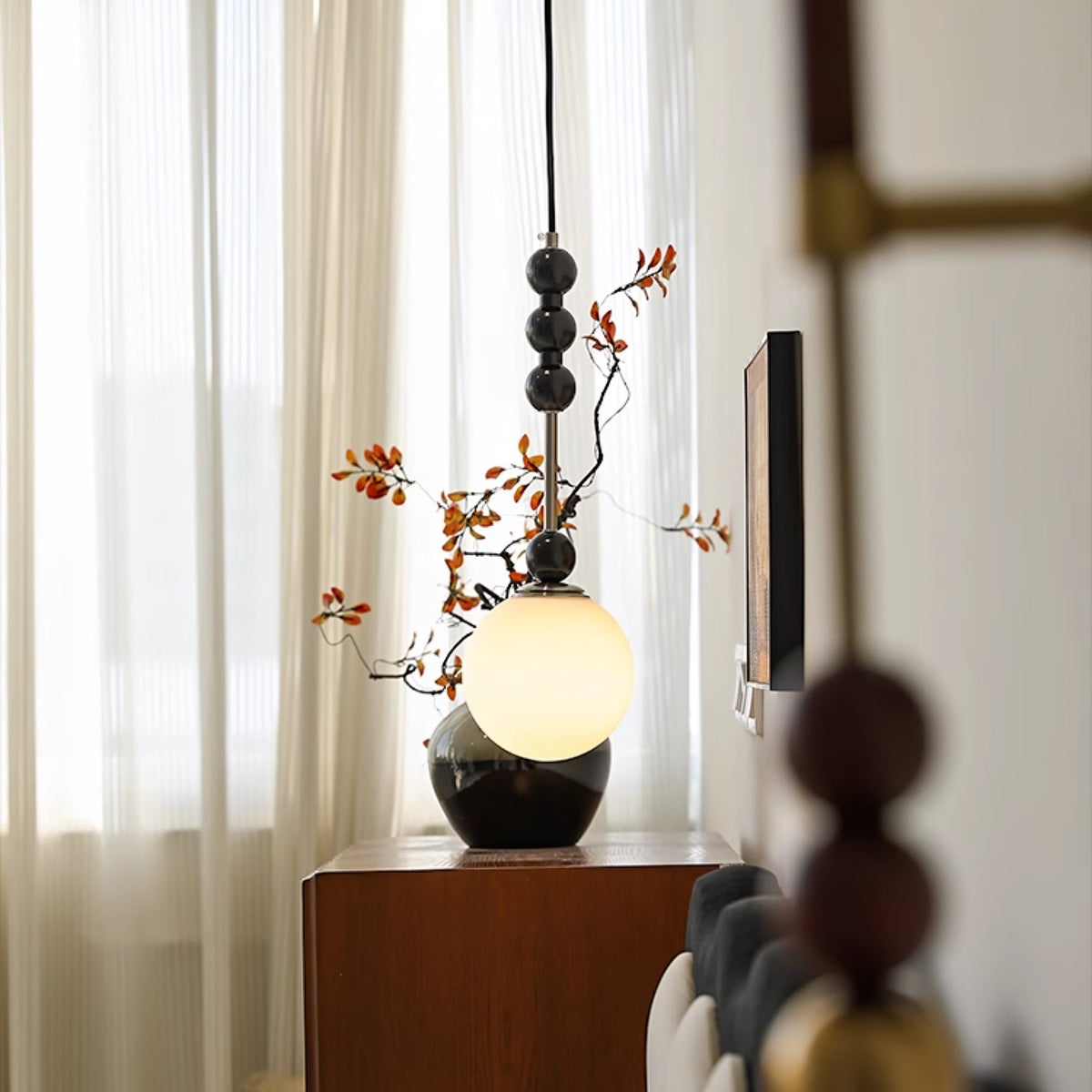 Glenara Wood Pendant Light-Moonnatur