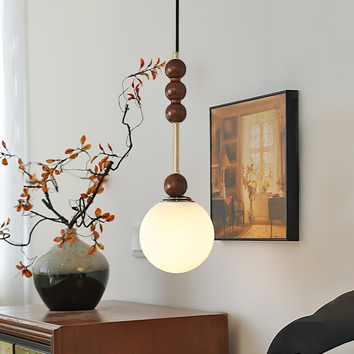 Glenara Wood Pendant Light-Moonnatur
