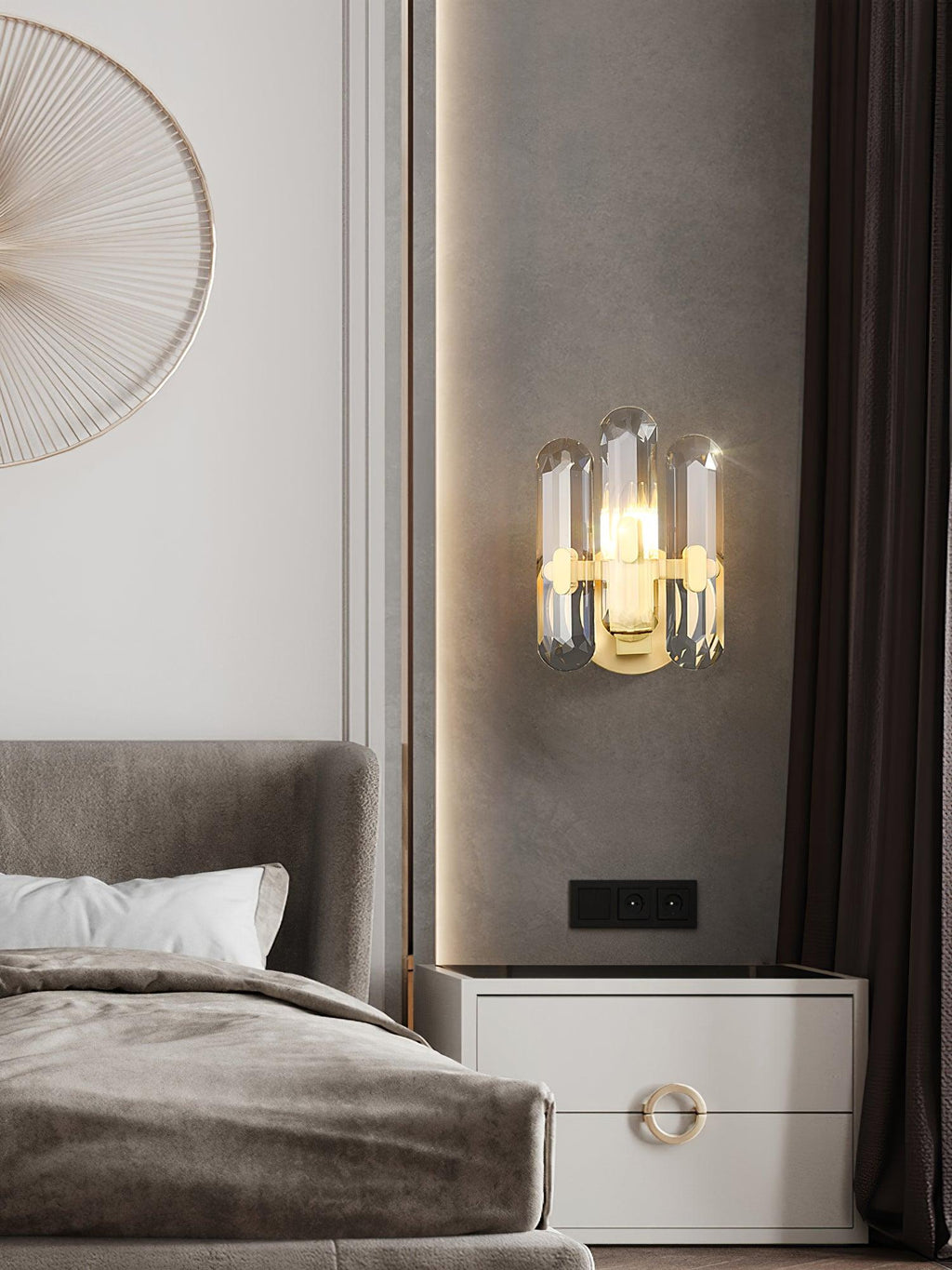 Narelia Crystal Wall Lamp-Moonnatur
