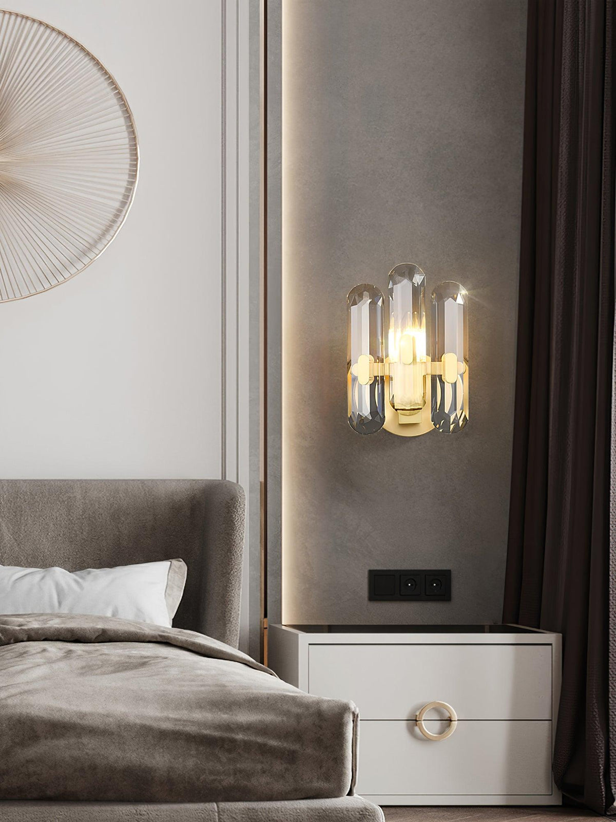 Narelia Crystal Wall Lamp-Moonnatur